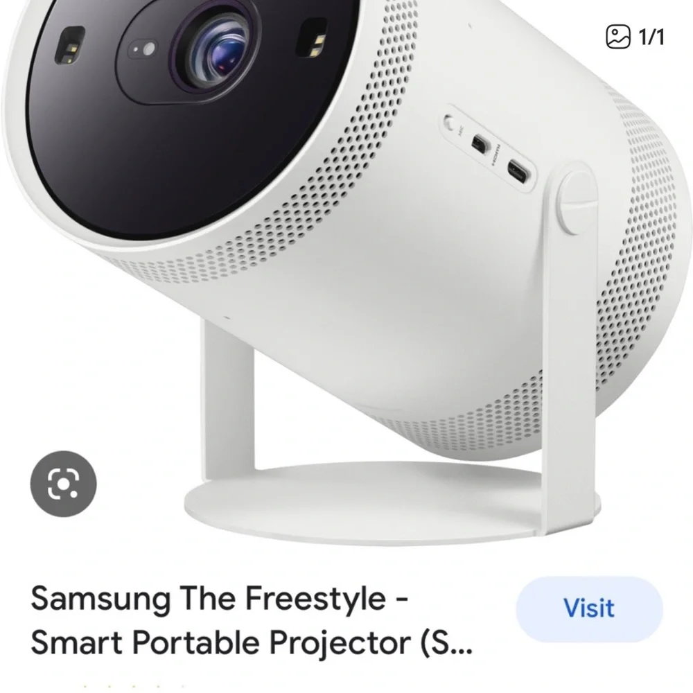 Samsung Portable Projector in White and Black